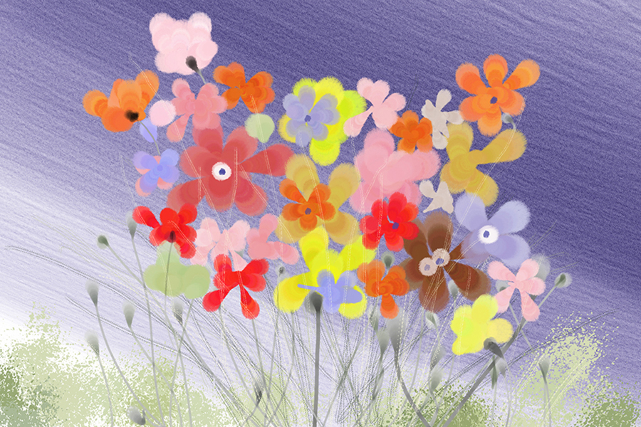 summer flowers sketch
