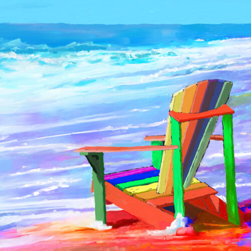 Colored beach chair